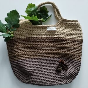 Torba shopperka w kolorach brązowych